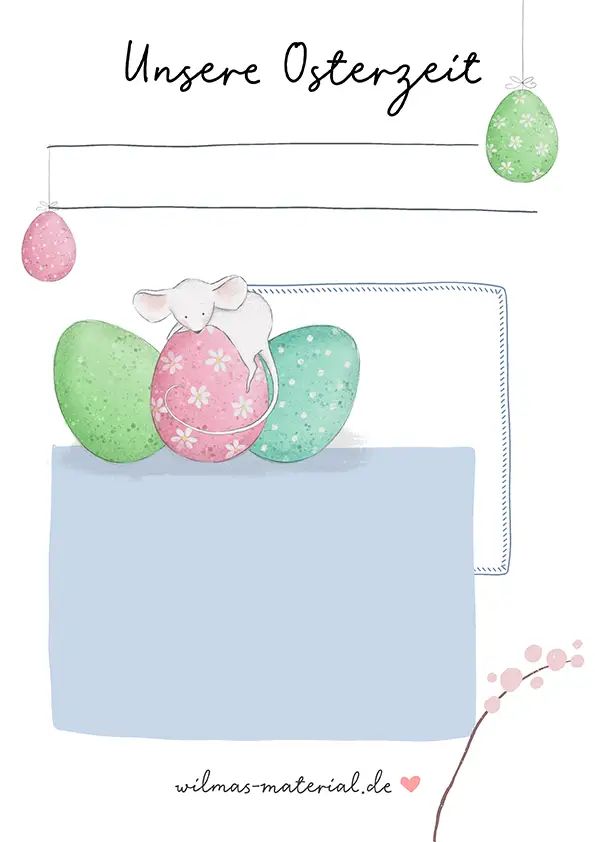 an easter card with two eggs and a lamb