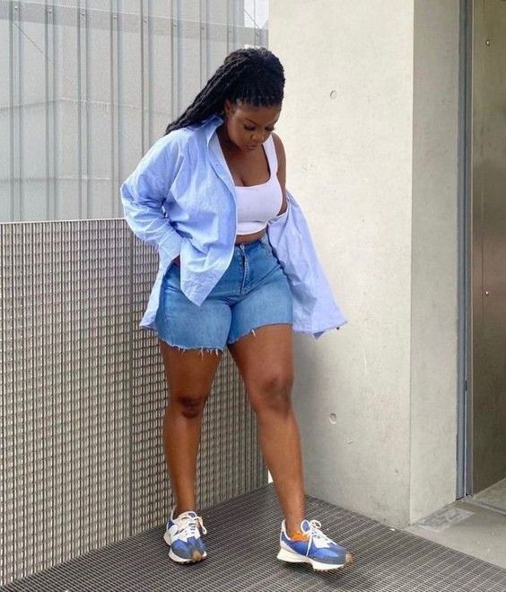 Plus Size Baddie Outfits, Casual Day Outfits, Looks Plus Size, Classy Casual Outfits, Casual Chic Outfit, Curvy Girl Outfits, Cute Simple Outfits, Curvy Outfits, Summer Fashion Outfits