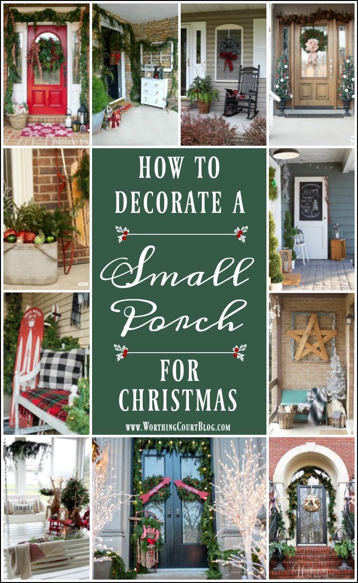 how to decorate a small porch for christmas with pictures of front doors and wreaths