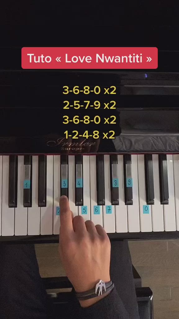 This may contain: someone is playing the piano with their fingers