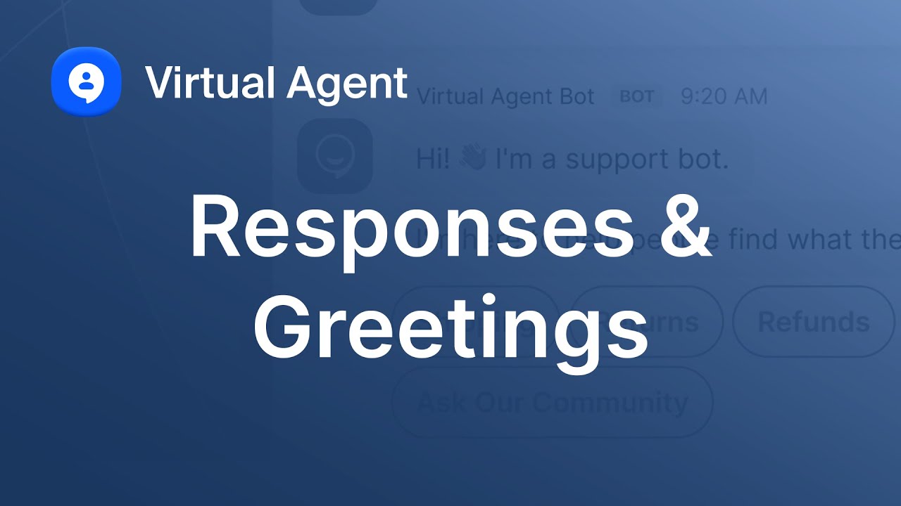 Zoom Virtual Agent: Default Greetings & Bot Responses