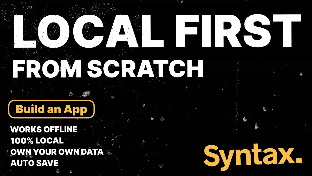 Local First from Scratch - How to make a web app with local data