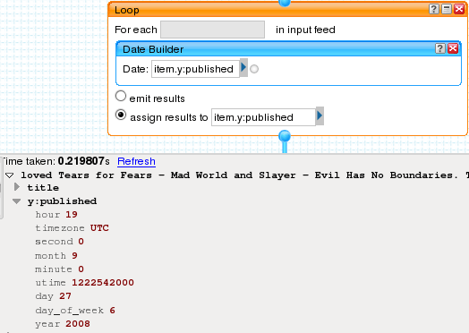 With a loop I can make all date items in the correct format