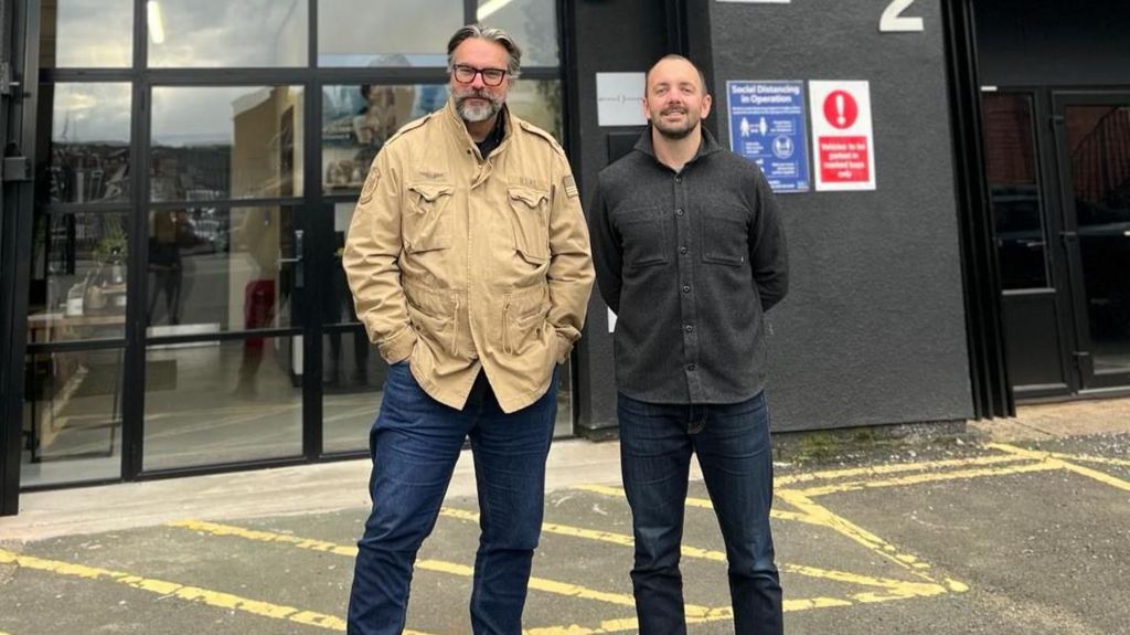 Managing director Graham Webb with creative director James Throne at Digbeth Loc studios 