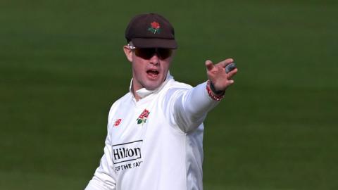 Lancashire captain Keaton Jennings in the field against Durham