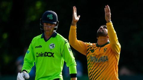 Ireland's George Dockrell and South Africa's Tabraiz Shamsi