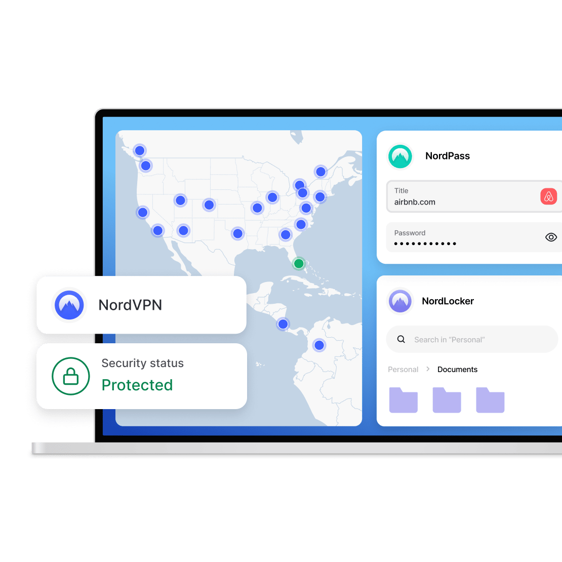 Digital device protection with Nord Security products: NordVPN, NordPass, NordLocker.