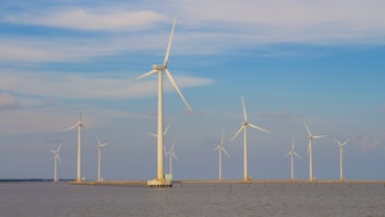 The photo depicts Wind energy.