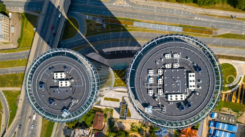 Aerial View On The Z Towers In The Center Of Riga Latvia Shutterstock 1654649362