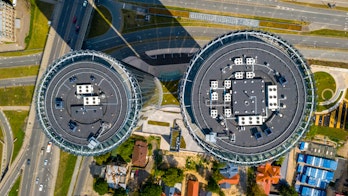 Aerial View On The Z Towers In The Center Of Riga Latvia Shutterstock 1654649362