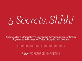 5 Secrets for a Competitive Recruiting Advantage on LinkedIn | Webcast