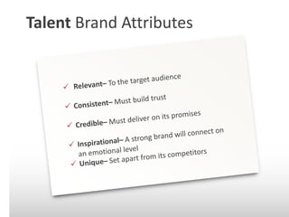 Talent Brand Attributes
 