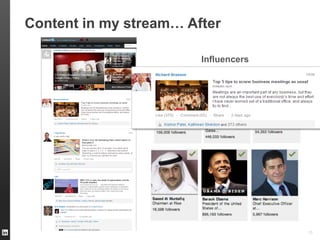 15
Content in my stream… After
Influencers
 