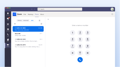 Microsoft Teams 内で稼働