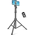 SENSYNE 62" Phone Tripod & Selfie Stick, Extendable Cell Phone Tripod Stand with Wireless Remote and Phone Holder, Compatible