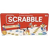 Hasbro Gaming Scrabble Board Game,Word Game for Kids Ages 8 and Up,Fun Family Game for 2-4 Players,The Classic Crossword Game