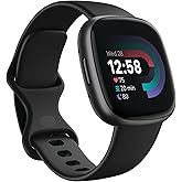 Fitbit Versa 4 Fitness Smartwatch with Daily Readiness, GPS, 24/7 Heart Rate, 40+ Exercise Modes, Sleep Tracking and more, Bl