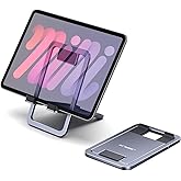 JSAUX Universal Tablet Stand, Portable Foldable Tablet Holder for Desk Compatible with iPad Mini/Air, Samsung Galaxy Tab, Kin