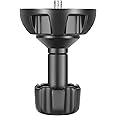 NEEWER 75mm Bowl Adapter, Metal Half Ball Flat to Bowl Adapter Convert with 3/8-inch Screws Mount on Tripod and Fluid Head TA