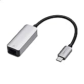 Amazon Basics Aluminum USB-C to RJ45 Gigabit Ethernet Adapter, Fast Network, Grey, 2.07 x 0.81 x 0.6 inches