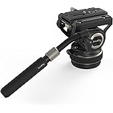 SmallRig DH10 Heavy Duty Tripod Fluid Video Head with Flat Base and Adjustable Handle, Quick Release Plate for Manfrotto Vide