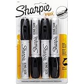 Sharpie 15661PP King Size Permanent Markers Black 4/Pack