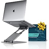 Ergonomic Laptop Stand For Desk, Adjustable Height Up To 20", Laptop Riser Portable Computer, Laptop Stands, Fits All MacBook