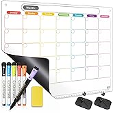 Mag-Fancy Dry Erase Calendar Kit- Magnetic Calendar for Refrigerator - Monthly Fridge Calendar Whiteboard with Extra-Thick Ma