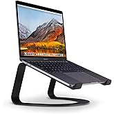 Twelve South Curve for MacBooks and Laptops | Ergonomic desktop cooling stand for home or office (matte black) , 10 x 10.5 x 