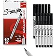 Sharpie Permanent Markers, Ultra Fine Tip Markers Set, Quick Drying And Fade Resistant Artist Marker For Wood, Plastic Paper,