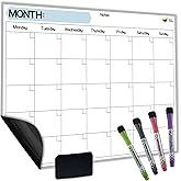 Magnetic Dry Erase Calendar for Refrigerator Starting from Monday - 17x12” Monthly Calendar Whiteboard for Fridge - No Stains