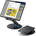 OMOTON Tablet Stand for iPad, Adjustable Tablet Holder for Desk, Portable Monitor Stand Compatible with 4-15.6" Tablets Kindl