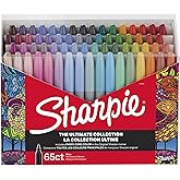 SHARPIE Permanent Markers Ultimate Collection, Fine Point, Assorted Colors, 65 Count