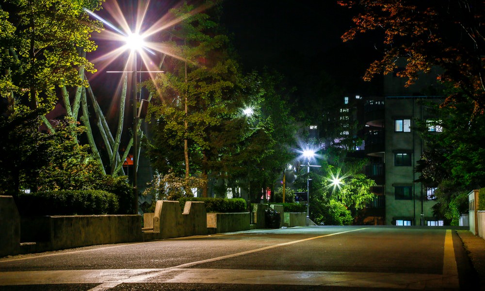 韩国又松大学校园夜景