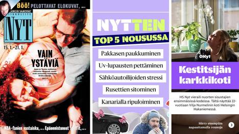 Nyt- brändin sisältöä vuosien varrelta.