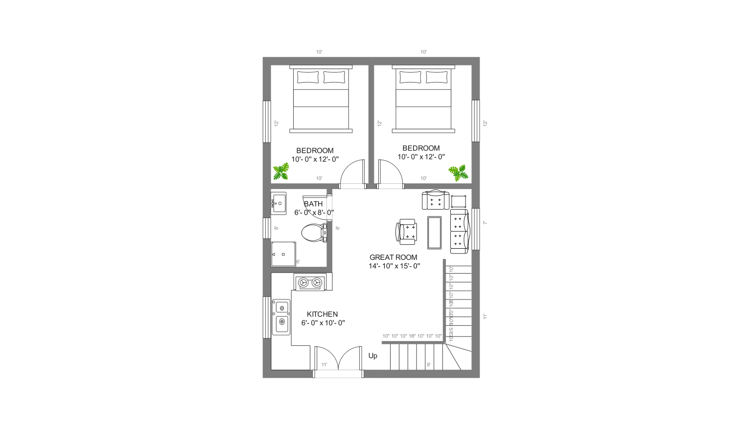 20x30 floor plan on edrawmax