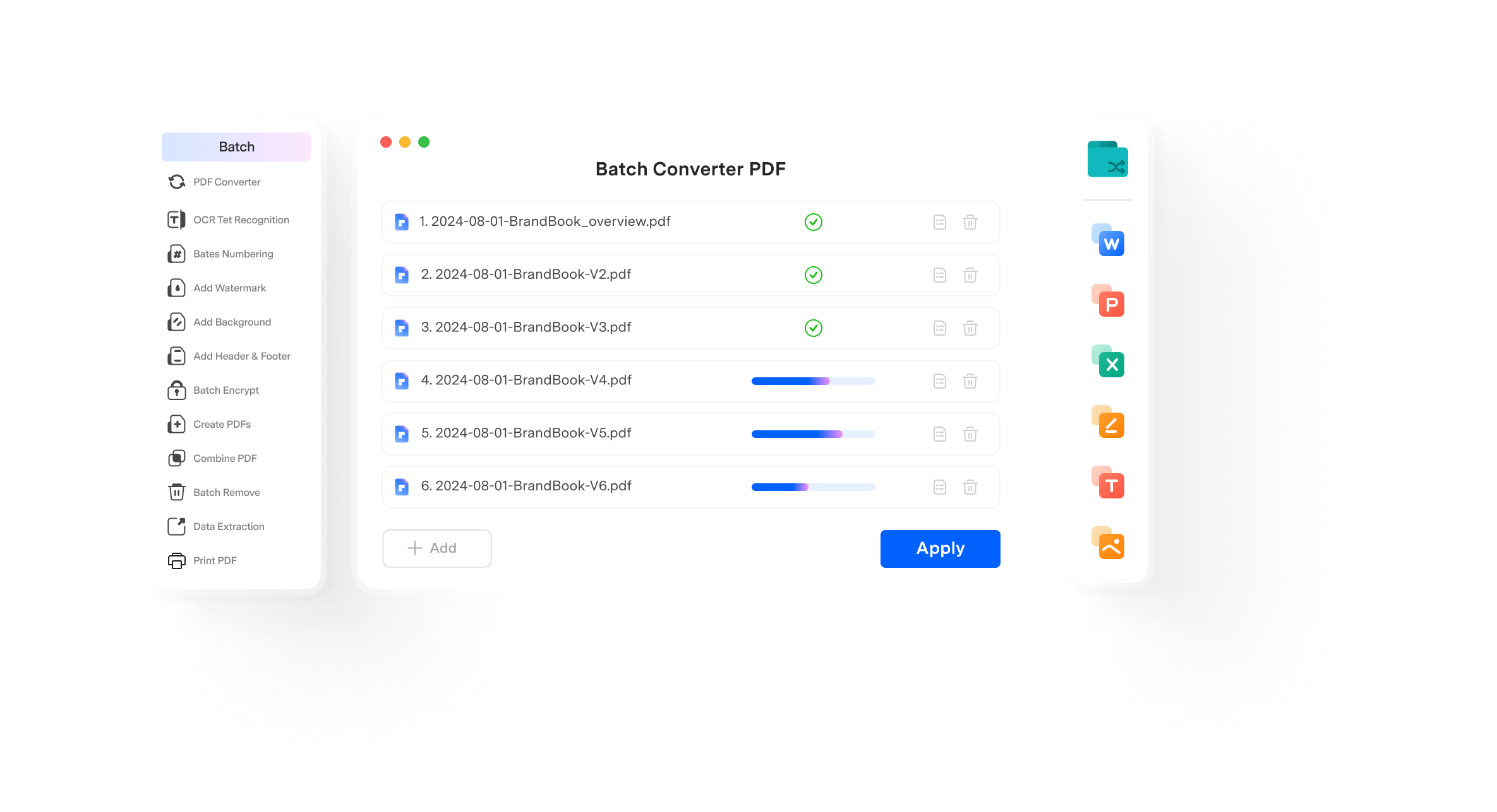 converti pdf in batch su mac