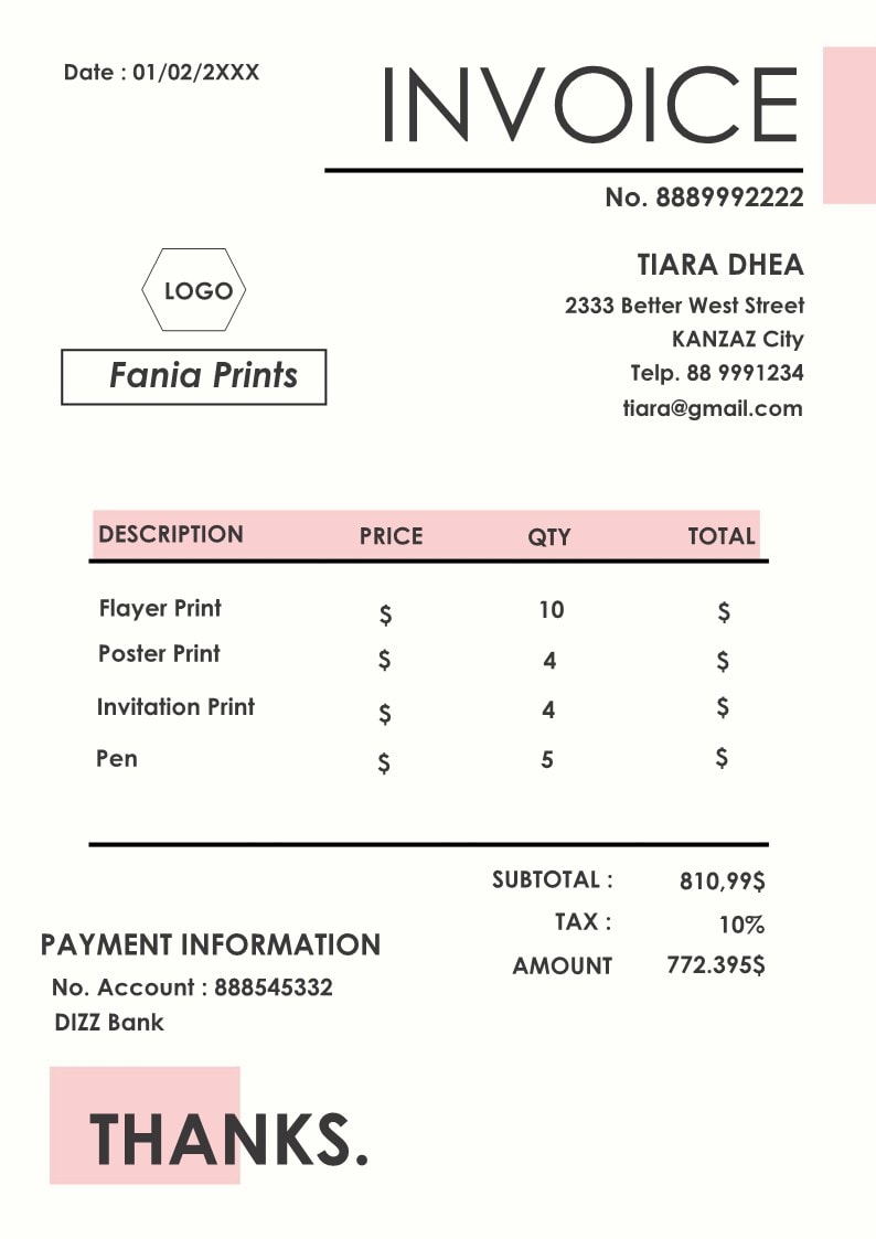 freelancer invoice templates