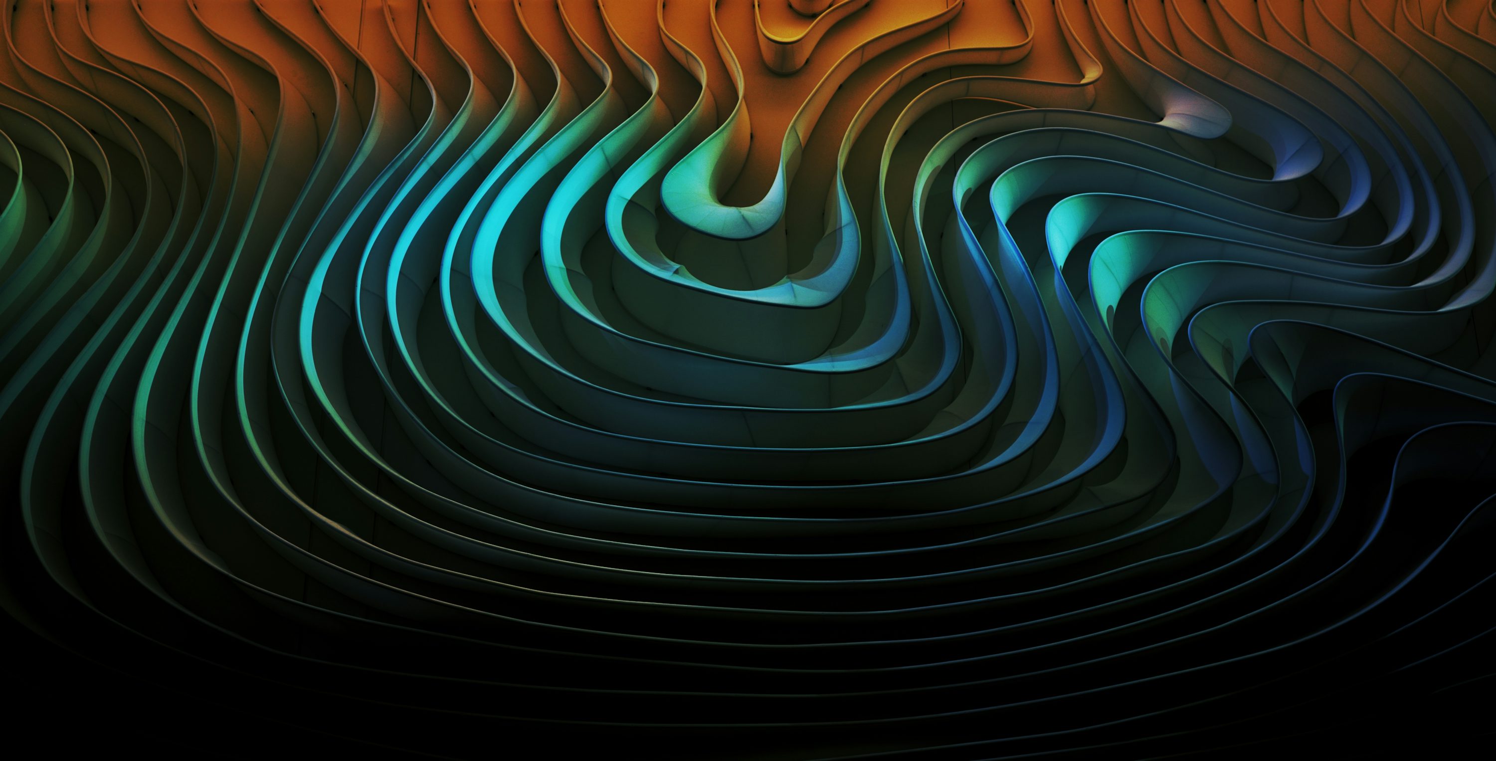 A computer generated image of wavy lines