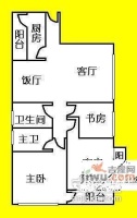 新光天河峰景3室2厅2卫87㎡户型图