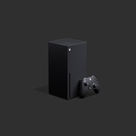 Xbox Series X console with Xbox wireless controller carbon black