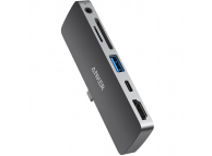 Accesorii PC si Laptop/H1,Hub USB-C Anker PowerExpand Direct pentru Apple iPad Pro 11 / Pro 12.9, 1 x USB-C - 1 x USB-A - 1 x HDMI - 1 x Jack 3.5mm - 1 x SD - 1 x microSD, Gri A83620A1 -GSMnet.ro-grid