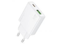 Incarcatoare/H1,Incarcator Retea Borofone BN25 Wish, 30W, 3A, 1 x USB-A - 1 x USB-C, Alb -GSMnet.ro-grid