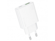 Incarcatoare/H1,Incarcator Retea Borofone BN24 Wish, 20W, 3A, 1 x USB-A - 1 x USB-C, Alb -GSMnet.ro-grid