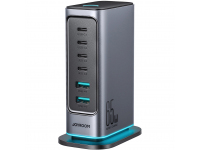 Incarcatoare/H1,Incarcator Retea Joyroom JR-TCM02, 65W, 3.25A, 2 x USB-A - 4 x USB-C, Gri -GSMnet.ro-list