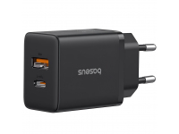 Incarcatoare/H1,Incarcator Retea Baseus Cube, 30W, 2.4A, 1 x USB-A - 1 x USB-C, Negru P10111404113-00 -GSMnet.ro-list