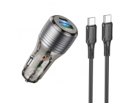 Incarcatoare/H1,Incarcator Auto Cu Cablu USB-C Borofone BZ30 Absolute, 30W, 3A, 1 x USB-A - 1 x USB-C, Negru -GSMnet.ro-list