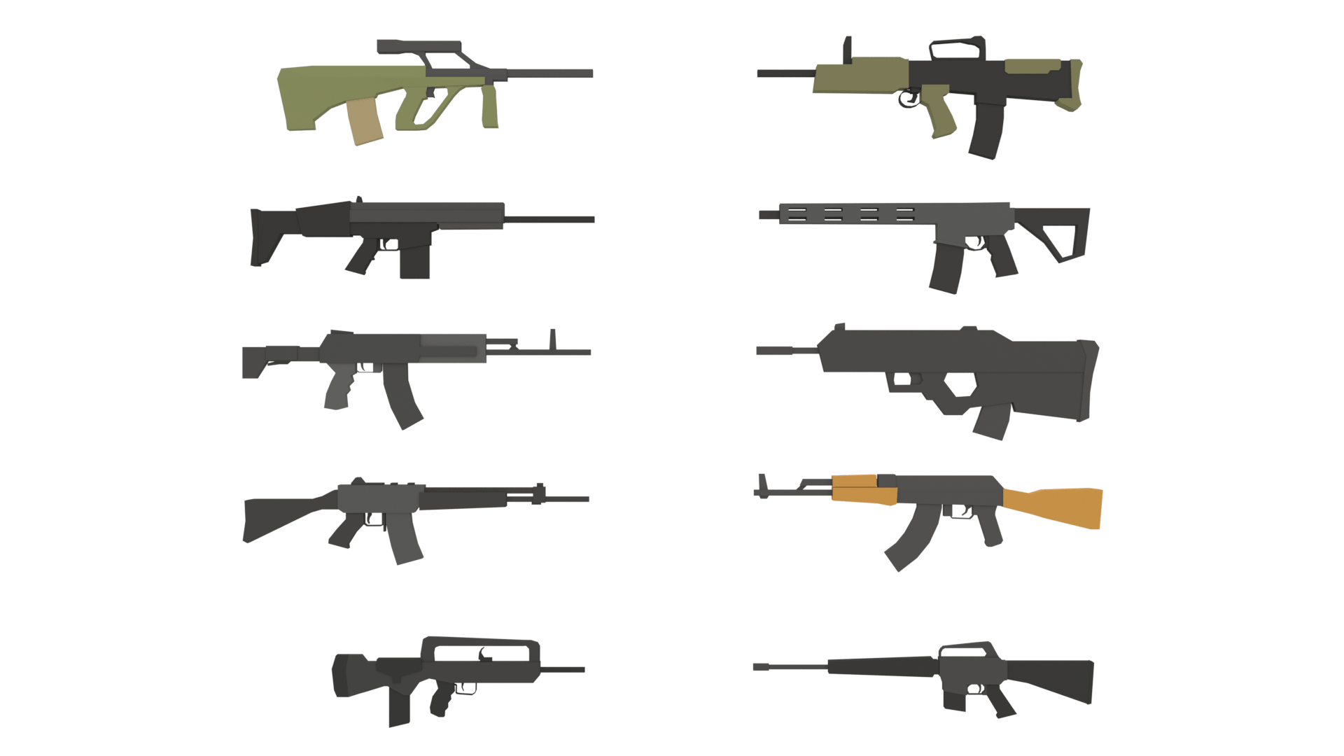 Low Poly Rifle Pack