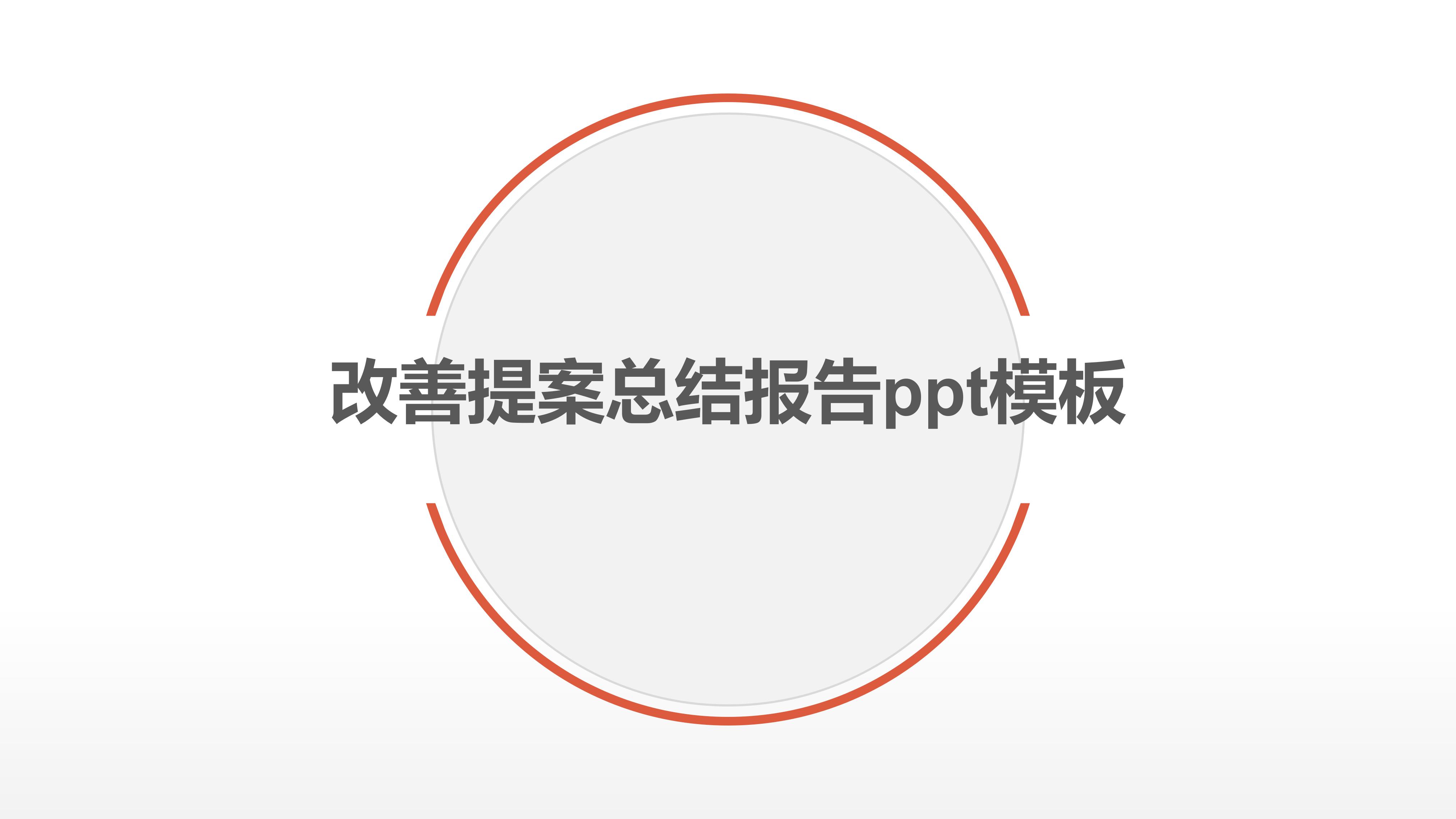 改善提案总结报告ppt模板