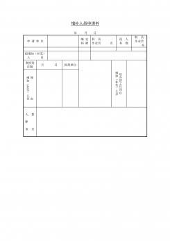 企业增补人员申请书word模板